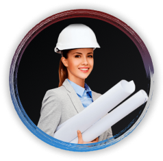 Architect with hard hat